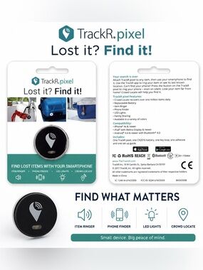 NEW -  TrackR Pixel Bluetooth Tracking Device – SEALED in original packaging